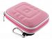 rooCASE Med Nylon Hard Shell (Pink) Case for Creative Vado HD Pocket Video White with Green Accents