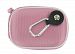 rooCASE Nylon Hard Shell (Pink) Case with Memory Foam for Olympus FE-4030 Digital Camera White