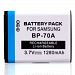 Neewer Rechargeable DC 3.7V Replacement Li-ion BP-70A Battery Pack for Samsung
