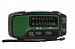 Kaito KA350GN Voyager Trek Solar/Crank AM/FM/SW NOAA Weather Radio with 5-LED Flashlight, Green