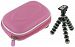 rooCASE 2n1 EVA Hard Shell (Pink) Case with Memory Foam and Premium Tripod for Fujifilm FinePix A150 Digital Camera