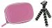 rooCASE 2n1 EVA Hard Shell (Pink) Case with Memory Foam and Premium Tripod for Panasonic Lumix DMC-FX48 Digital Camera Black