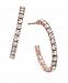 Quintessential 14K Rose Gold Plated 20Mm J-Hoop Earrings With Crystal Rose O/S