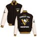 Pittsburgh Penguins 2016 Stanley Cup Champions Wool Body Leather Sleeves Jacket