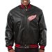 Detroit Red Wings Team Color Leather Jacket (Black)