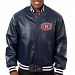 Montreal Canadiens Team Color Leather Jacket (Navy)