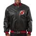 New Jersey Devils Team Color Leather Jacket (Black)