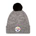 Pittsburgh Steelers New Era NFL Cuff Start Pom Knit Hat