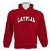 Latvia Patriotic Pullover Hoody (Maroon)