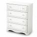 South Shore Furniture South Shore Savannah Collection 4-Drawer Chest, White, 1-Pack
