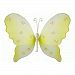 The Butterfly Grove Isabella Pearl Butterfly Decoration 3D Hanging Mesh Organza Nylon Decor, Yellow Daffodil, Small, 5" x 4"