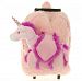 Kreative Kids Plush Animal Rolling Backpack, Pink Unicorn