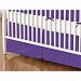 SheetWorld - Crib Skirt (28 x 52) - Solid Purple Woven - Made In USA by sheetworld