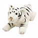 Classique blanc tigre en peluche - taille moyenne de la gamme Yomiko