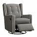 Baby Relax Mikayla Upholstered Swivel Gliding Recliner, Gray