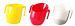 Bickiepegs Doidy Cup 3 Pack - Red, Yellow & White by Baby Products