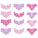Tiny Ideas First Year Monthly Milestone Necklace Photo Sharing Baby Belly Stickers, 1-12 Months, Pink