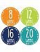 Months in Motion 956 Pregnancy Baby Bump Belly Stickers Maternity Week Sticker Arrows (Orange/Green/Navy) by Months In Motion