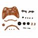 Replacement Case Shell Button Kit for Xbox 360 Controller-Dark Wood Grain