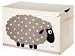 3 Sprouts Toy Chest, Beige Sheep