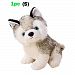 Husky Dog Baby Kids Plush Toys, White and Gray, 3 Size Stuffed Animal Plush