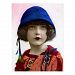 Child in Blue Hat Vintage Portrait Postcard