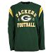 Green Bay Packers NFL Lateral Felt Applique Long Sleeve Jersey T-Shirt