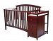 Dream On Me Niko 5 in 1 Convertible Crib with Changer, Cherry