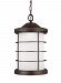 6224491S-71 - Sea Gull Lighting - Sauganash - 18.25 14W 1 LED Outdoor Pendant Antique Bronze Finish with Etched Seeded Glass - Sauganash