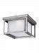 7903991S-57 - Sea Gull Lighting - Hunnington - 10 14W 1 LED Outdoor Flush Mount Weathered Pewter Finish with Etched Seeded Glass - Hunnington