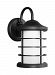 8524491S-12 - Sea Gull Lighting - Sauganash - 12.25 9W 1 LED Small Outdoor Wall Lantern Black Finish with Etched Seeded Glass - Sauganash