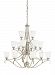 31382EN-965 - Sea Gull Lighting - Parkview - Fifteen Light 3-Tier Chandelier Antique Brushed Nickel Finish with Satin Etched Glass - Parkview