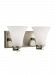 44375EN-965 - Sea Gull Lighting - Somerton - Two Light Bath Vanity Antique Brushed Nickel Finish with Satin Etched Glass - Somerton