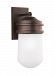 8612601EN-71 - Sea Gull Lighting - Mount Greenwood - One Light Outdoor Large Wall Lantern Antique Bronze Finish with Frosted Seeded Glass - Mount Greenwood