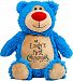 Personalized Stuffed Turquoise Bear, Embroidered for Child's First Christmas
