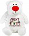 Personalized Stuffed Polar Bear, Embroidered for Child's First Thanksgiving