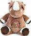 Personalized Stuffed Rhino, Embroidered for Child's First Thanksgiving