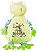 Personalized Stuffed Pastel Frog, Embroidered for Child's First Christmas