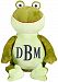 Personalized Stuffed Frog with Embroidered Roman Monogram