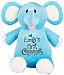 Personalized Stuffed Blue Elephant, Embroidered for Child's First Christmas