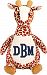 Personalized Stuffed Giraffe with Embroidered Collegiate Monogram