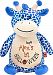 Personalized Stuffed Blue Giraffe, Embroidered for Child's First Halloween