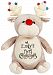Personalized Stuffed Christmas Reindeer, Embroidered for Child's First Christmas