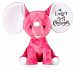 Personalized Stuffed Hot Pink Elephant, Embroidered for Child's First Christmas