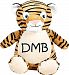 Personalized Stuffed Tiger with Embroidered Initials