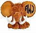 Personalized Stuffed Wooly Mammoth with Embroidered Circle Monogram