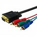 EForCity POTHVGARGBX2 Premium VGA To RCA Component Cable 12 Ft 3 66m Black H3C0CTWPI-1210
