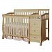 Dream On Me Jayden 4 in 1 Convertible Portable Crib with Changer, Natural