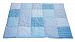 Taftan 100% Cotton Patchwork Checks Playpen Mat 100 x 80cm (Light Blue)