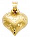 14k Gold Charm, Satin and Diamond-Cut Puffed Heart Charm